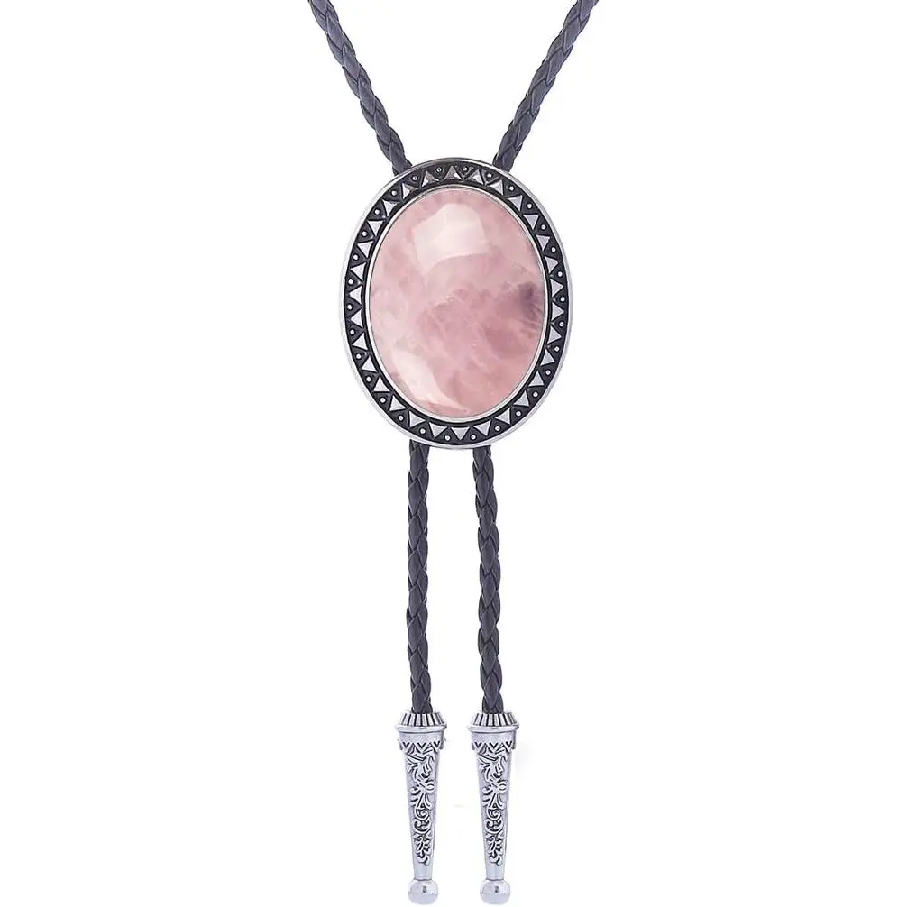 Bolo Tie for Men Western Cowboy Bolo Ties Turquoise Bolo Tie Natural Stone Bolo Necklace for Women