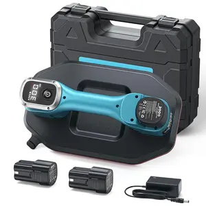 Glass Suction Cup Lifter, Electric Tile Suction Cups Tool, 300KG Max Load, 2X 2000mAh , Digital Display, Heavy Duty Glass Sucker Lifter for Lifting Large Tile/Ceramic/Floor