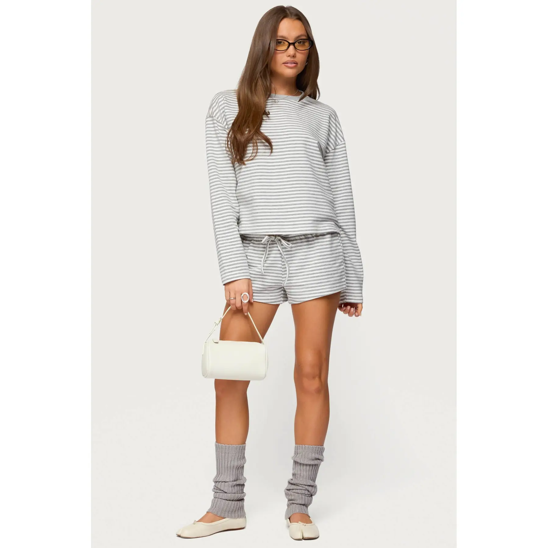 Jainee Striped Drawstring Shorts Jainee Striped Drawstring Shorts