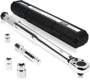 ROMON Torque Wrench 1/2 Inch, 5 Pcs Drive Click Torque Wrench Set, Dual-direction Torque Wrenches 27.1-203.5N.m/20-150ft.lb, 72-tooth, ±4% High Precision For Motorcycle, Car