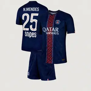 Nuno Mendes 25 2025/26 PSG Home Full Set Soccer Kit, Premium Fabric Match Style Set 6