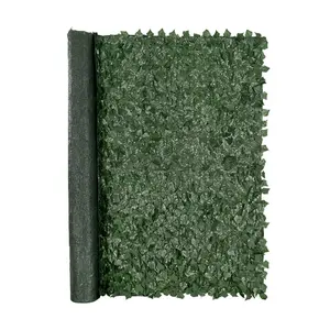 Artificial Green Wall Screen Ivy Privacy Fence, 96x72 in Faux Leaf Hedge Vine Decoration with Mesh Backing, Strengthened Joints for Outdoor Garden Balcony Privacy Solution