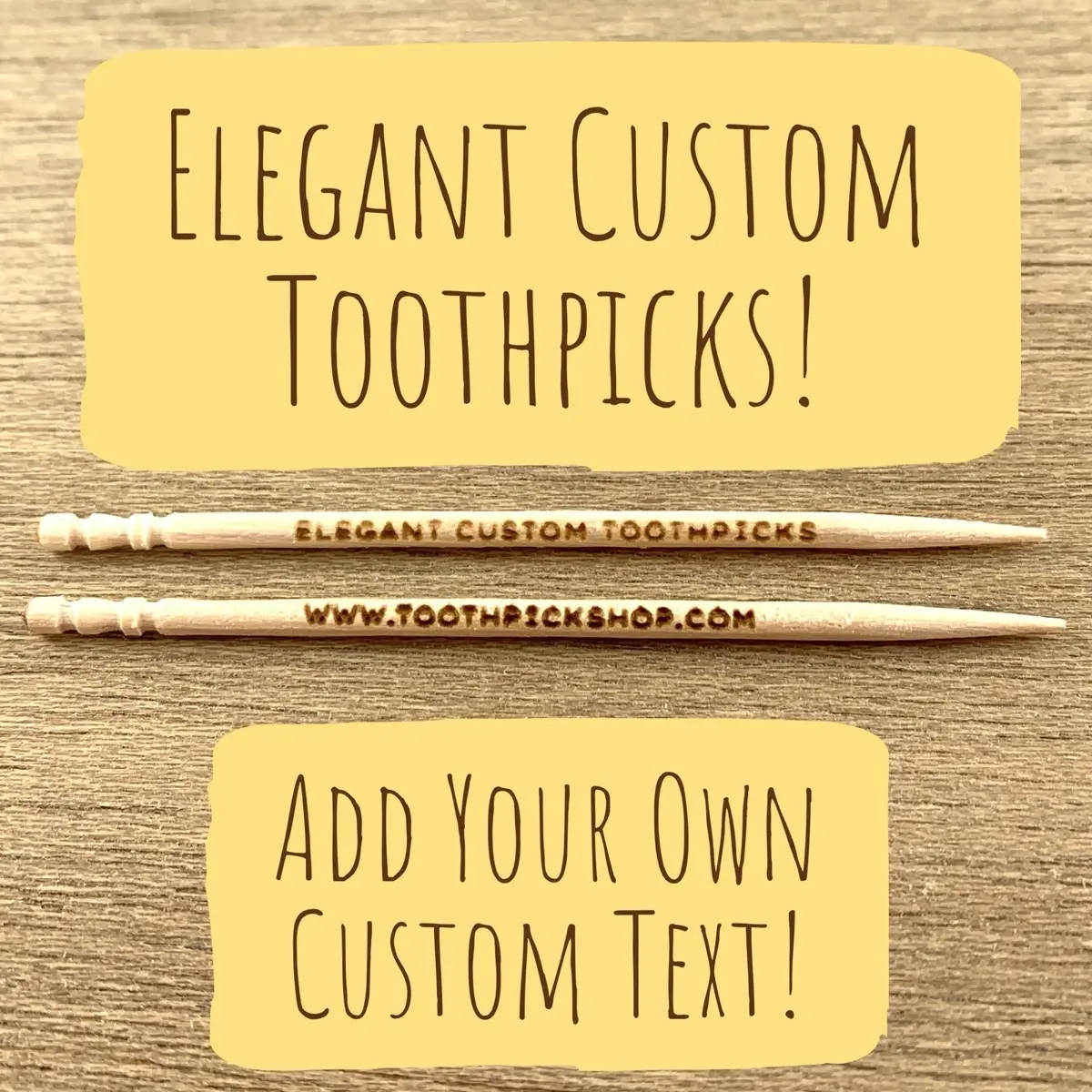 CustomToothpicks Elegant Toothpicks with Custom Engraving - Personalized Birthday Gifts for Special Occasions Set
