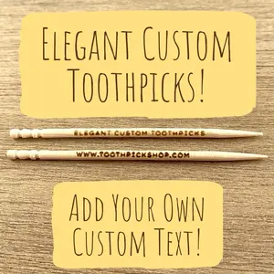 CustomToothpicks Elegant Toothpicks with Custom Engraving - Personalized Birthday Gifts for Special Occasions Set