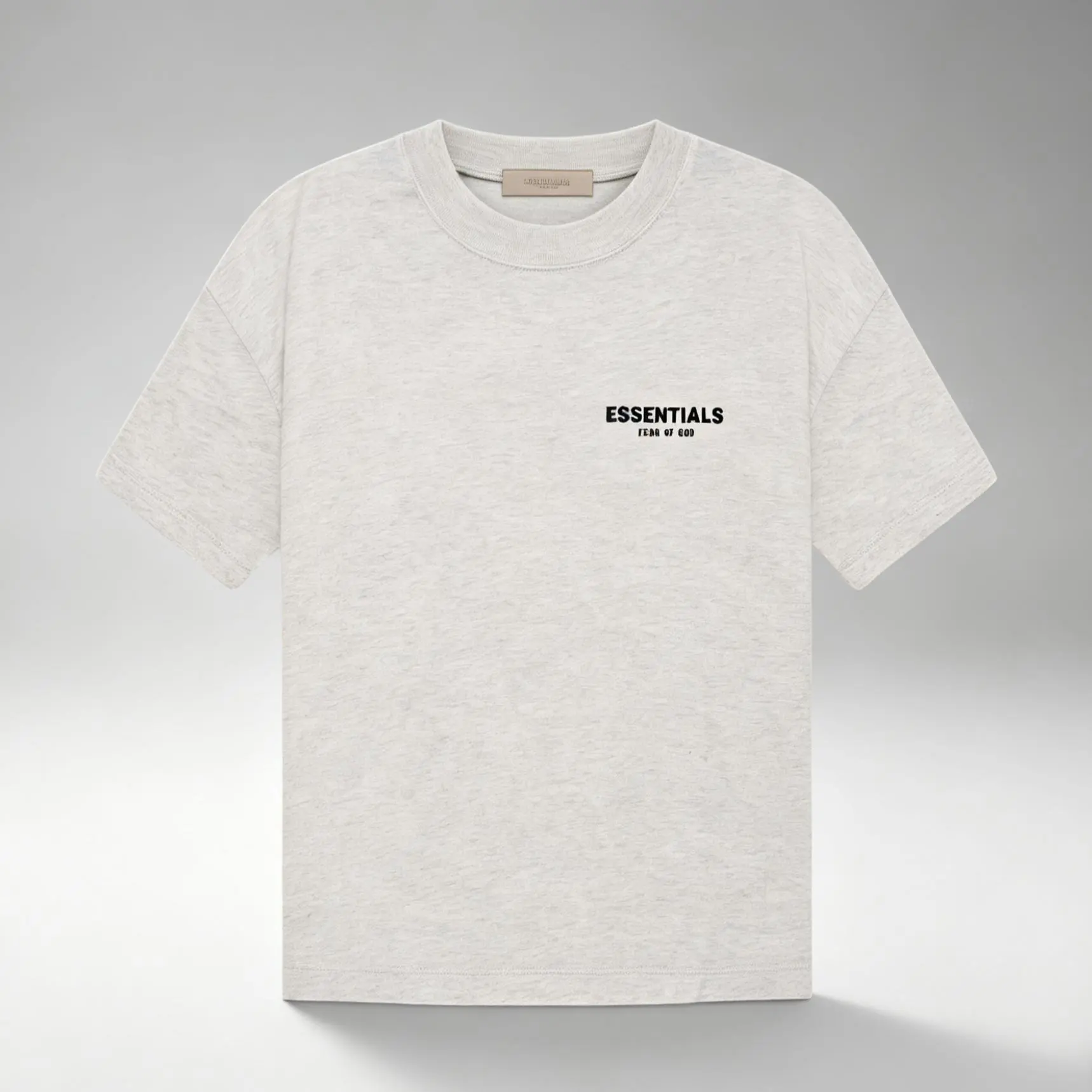 Fear of God Essentials Tee 'Light Oatmeal' - Stylish Neutral Tone Top for Everyday Wear & Layering Minimalist Fashion Staple