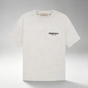 Fear of God Essentials Tee 'Light Oatmeal' - Stylish Neutral Tone Top for Everyday Wear & Layering Minimalist Fashion Staple