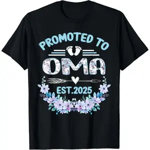 Promoted to Oma Est 2025 Mothers Day New Oma T-Shirt ,Made in USA