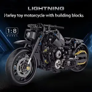 Motorcycle Building Kit DIY Toy for Boys Aged 12+, Educational Stem Gift for Teenage Boys, Perfect Birthday Present, Moc Blocks Set Building Block Sets