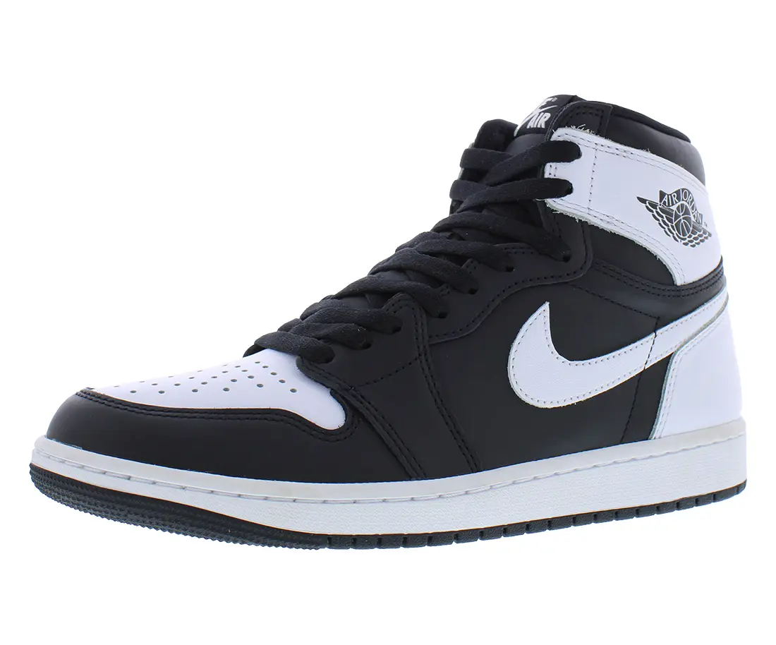 NIKE Men's Air Jordan 1 Retro High Original Leather Sports Sneakers, Retro Look, Classic