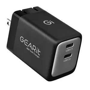 GEARit 48W USB-C Super Fast GaN Charger with Advanced Safety Features, Compatible with iPhone, Samsung, and other Electronic Devices, Type C Charger