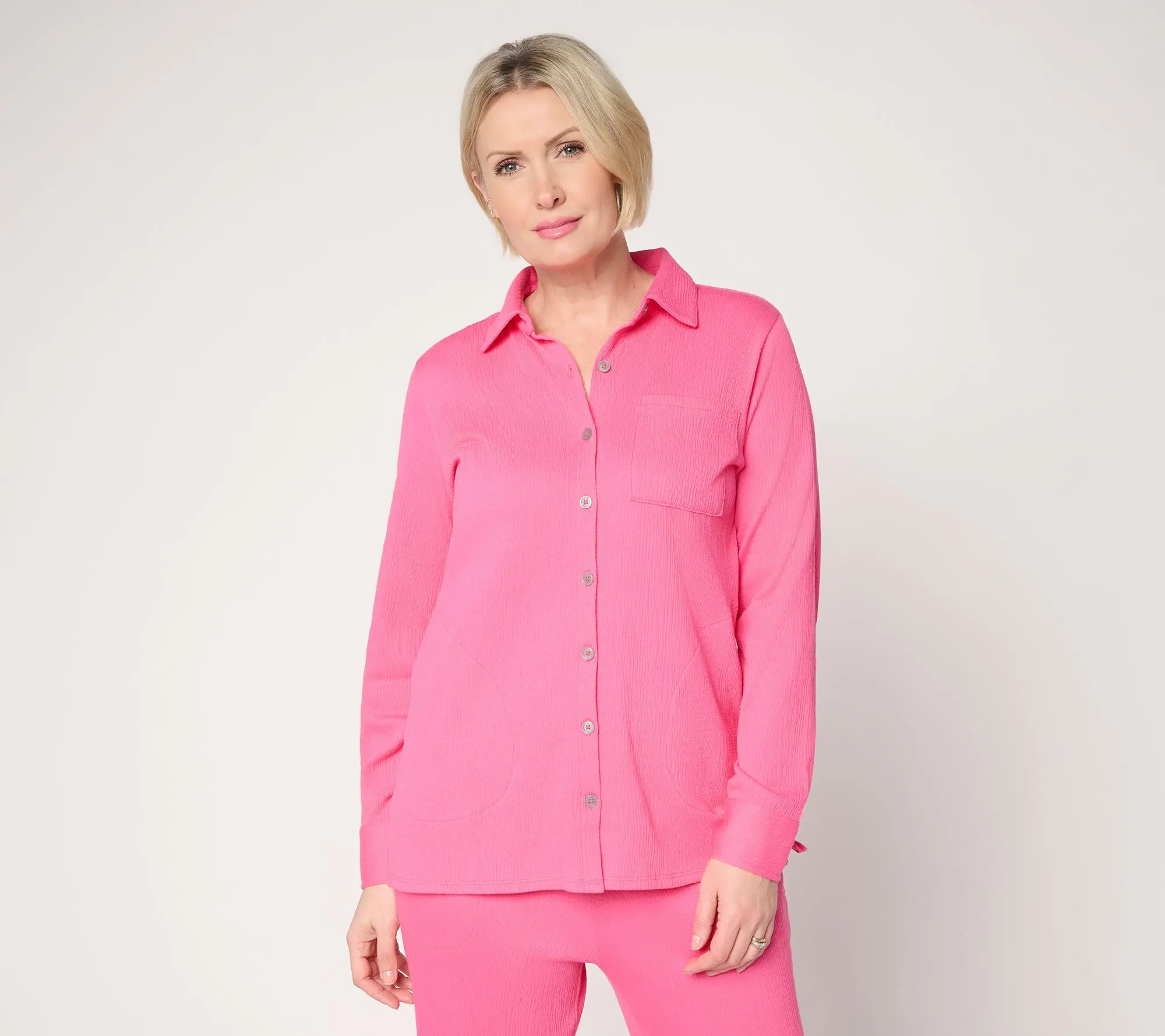 Belle by Kim Gravel Petite Packabelle Big Shirt with Pockets