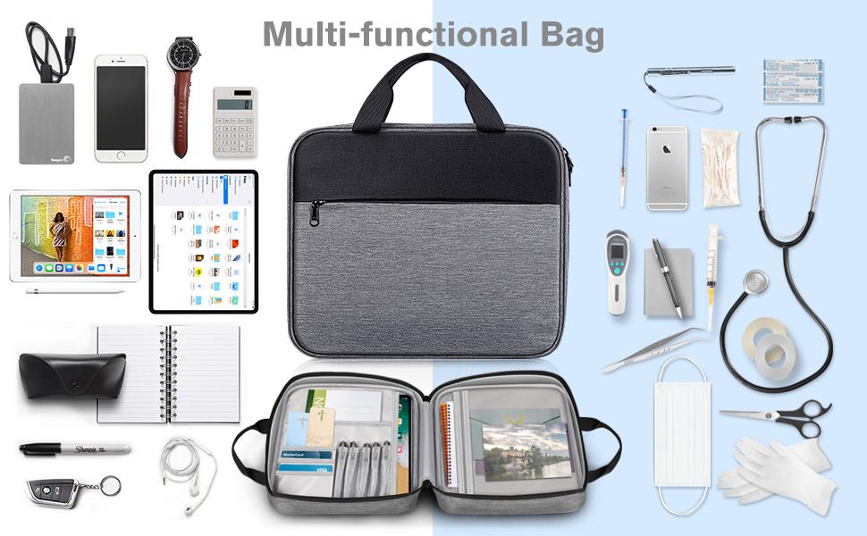 Extra Large Bible Cover, Carrying Book Case Church Bag Bible Protective with Detachable Shoulder Strap & Zippered Pocket, Gift for Men Women, Black & Brown Extra Large Bible Cover, Carrying Book Case Church Bag Bible Protective with Detachable Shoulder Strap & Zippered Pocket, Gift for Men Women, Black & Brown