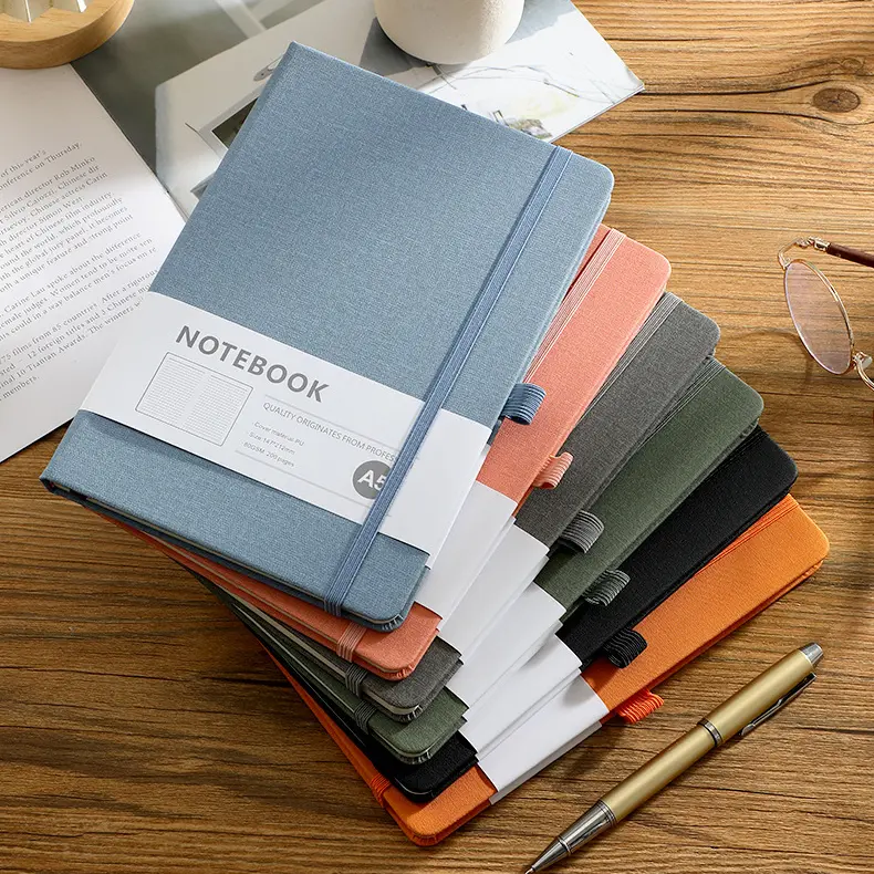 Hardcover notebook 200 pages | 80 gsm, Ink-proof, A5 large / 5.5" × 8.3"/ 14 × 21cm