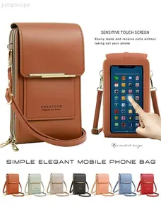 Women Boho Chic PU Leather Crossbody Bag, 2026 Trend Touch Screen Lock Shoulder Handbag, Waterproof Adjustable Strap Multi-Card Slot Phone Purse for Shopping Travel Casual Daily Outing