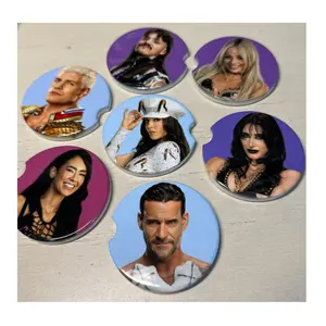 Wrestling Inspired Car Coasters