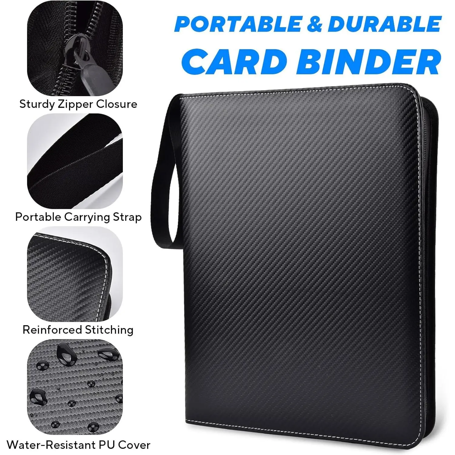 Portable 9-Pocket Trading Card Binder, Holds 990 Cards with 55 Removable  Double-Sided Sleeves, Baseball Card Binder Card Storage Organizer Album for  Boys, Girls, Sports & Game Cards - TikTok Shop