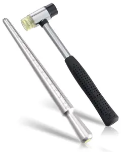 Jewelry Ring Repair & Sizing Tool Set - Hammerable Solid Conical Ring Mandrel, Jewelry Rubber Mallet, Integrated Sizer for Ankh Necklace Adjustment