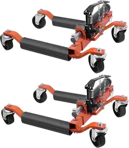 【GARVEE】3000LB Heavy Duty Car Wheel Dolly Set (2-Pack) - 12" Locking Swivel Casters with Foot Pedal，Vehicle Positioning Jacks for Auto Repair Shops, Garage Storage, Car Maintenance