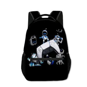 Anime Astro Bot Backpack for Women/Men/Teens, Day Packs Knapsacks Casual Backpacks Gift for Gym Travel Camping Outdoor Work Business