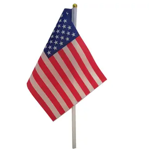 14 * 21cm American hand cranked flag, Presidential Day, Independence Day, holding the national flag, 30 * 45cm waving the flag