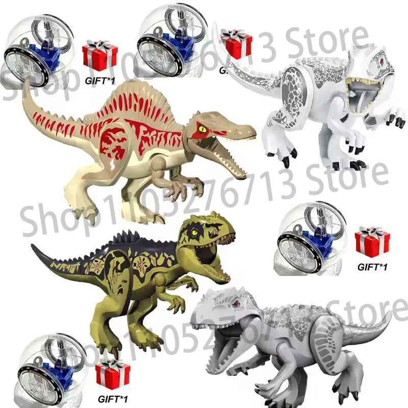29 Styles Jurassic Dinosaurs World Building Blocks Dino Bricks With Escape Gyrosphere Tyrannosaurus Indominus I-Rex  Kids Toys