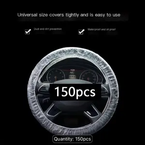 A Set of 150 Disposable Plastic Covers for Car Steering Wheels, Designed to Be Dustproof And Resistant to Dirt, Suitable for Universal Use