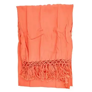 Coral Fringe Sarong – Bright, Breezy & Beach-Ready