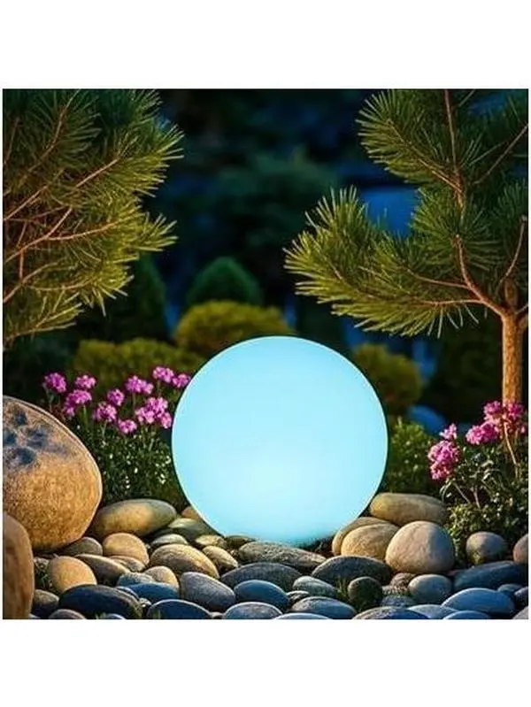 8-in Solar Glowing Globe Light, 16 Colors Changing Solar Garden Ball Lamp, Auto-On/Off Glow Orb Light W/Remote,  Landscape Lighting Globe W/Ground Stake for Yard Patio Lawn Outside Decor