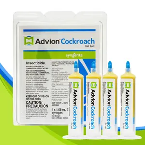 Advion Cockroach Gel Bait, 4 Tubes x 30-Grams, 4 Plunger and 4 Tips, German Roach Insect Pest Control, Indoor and Outdoor Use, Roach Killer Gel for American, German and Other Major Cockroach Species