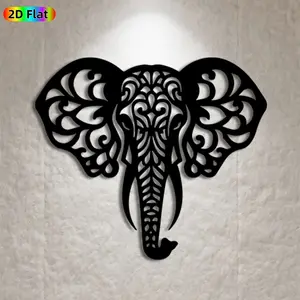 1pc Elephant Metal Wall Art, Intricate Elephant Statue Mural, Ideal Gift for New Year, Christmas, Animal Decor Enthusiasts, Rust-Resistant Metal Wall Decor Wall Sculptures, Perfect for Living Room Wall & Garden Fence, Home Decor Accent, Modern Home Decor