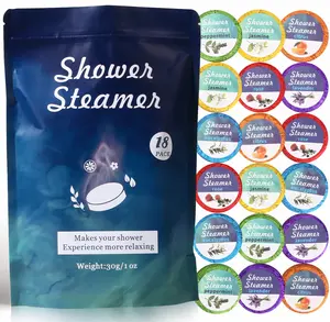 18pcs Shower Steamers Gift Set with Essential Oils - Eucalyptus, Rose, Jasmine, Citrus, Peppermint, Lavender, Home SPA for Travel Daily Necessities, Birthday Gifts, and Perfect for Valentine's Day Gift Ideas for Women Men Presents-Local Warehouse