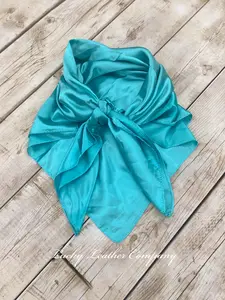 Ocean Blue Wild Rag, 35"x 35", Western Wild Rag, Boho, Cowboy Scarf