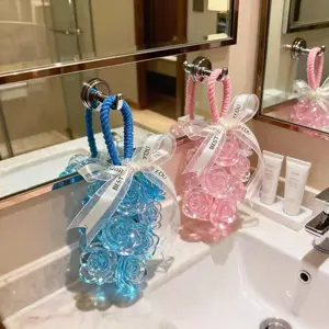 Handmade Crystal Rose Soap, Two Colors Two Scents (rose/cologne), Long-Lasting Scent, Elegant Gift Box, Bath & Hand Wash, 130g