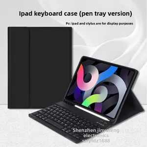 iPad Keyboard Case with Pencil Holder for iPad Pro 11", iPad Air 6 11", iPad 10th Gen 10.9" - Detachable Wireless Bluetooth Keyboard Folio Cover, Slim Protective Soft Shell, Auto Sleep/Wake