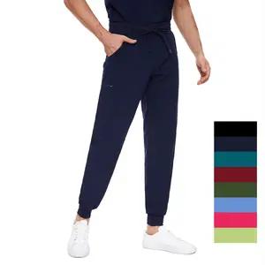 Men’s Scrub Pants – Slim Jogger Style with 5 Pockets, Yoga Waistband, Wrinkle-Resistant Medical Pants for Men