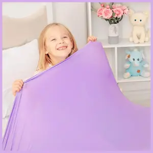 Sensory Compression Blanket Spandex Bed Sheet for Kids & Adults Breathable Stretchable Twin Size Helps With SPD Anxiety ADHD Autism Brings Deep Relaxing Feeling Releases Oxytocin