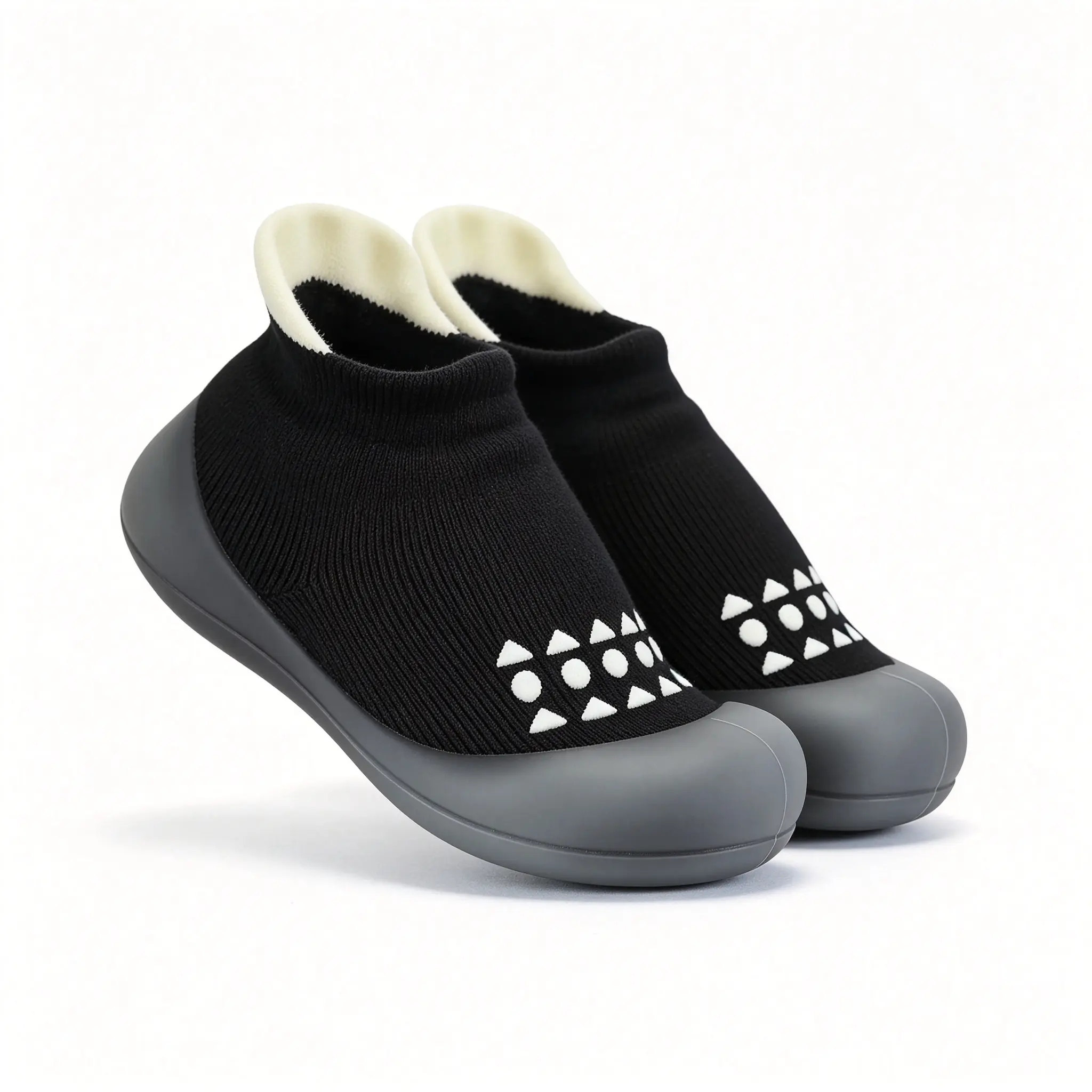 Baby Boys & Girls Sock Shoes, Knitted Combed Cotton Walker Sneakers with Non-Slip Rubber Sole, Anti-Collision Toe & Memory Insole, All-Seasons Toddler Footwear#sohochic