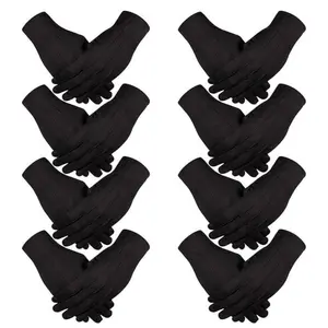 8 Pairs Black Nylon Gloves for Women Men Uniform Parade Costume Gloves for Formal Tuxedo Honor Guard Jewelry Inspection - Home Improvement.