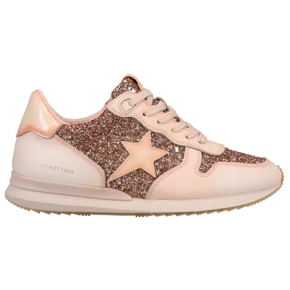 Vintage Havana Womens Splendid Glitter Lace Up Sneakers Shoes Casual - Pink