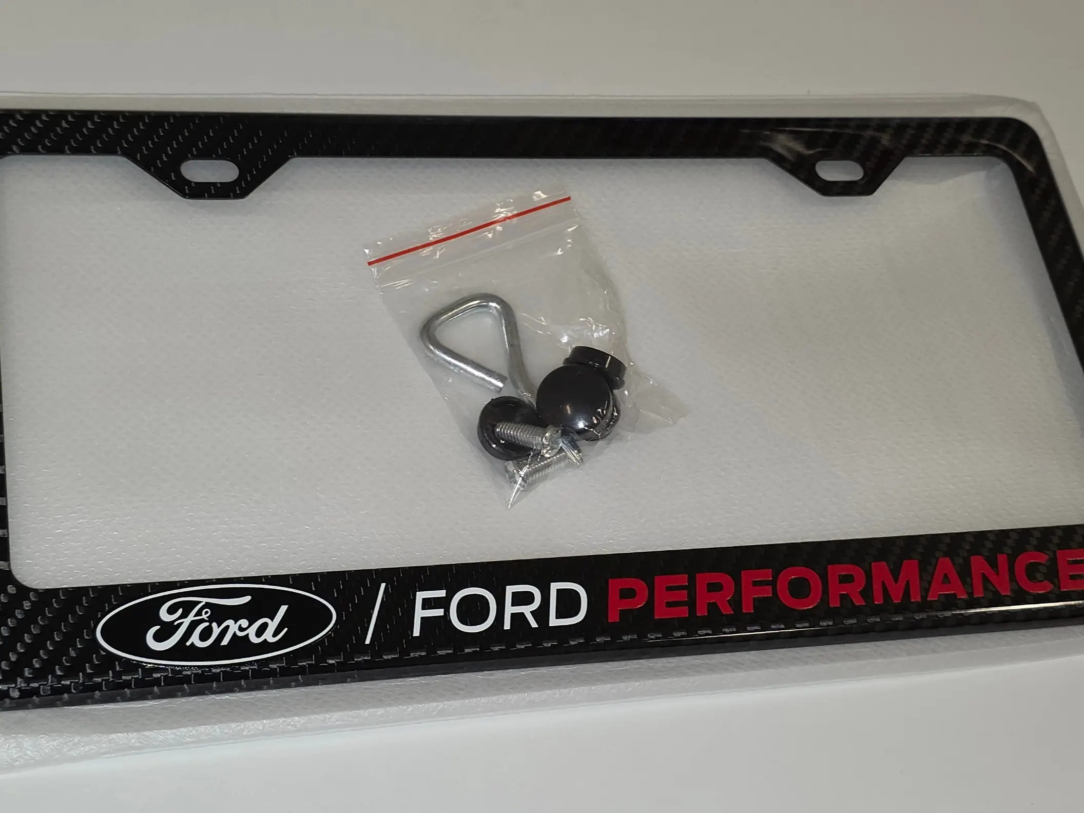 Ford Performance 100% Black Carbon Fiber License Plate Frame Premium for Mustang / F150