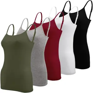 5-Pack Women's Spaghetti Strap Camisole Tank Tops - Basic Undershirts for Layering & Everyday Comfort,summervibes