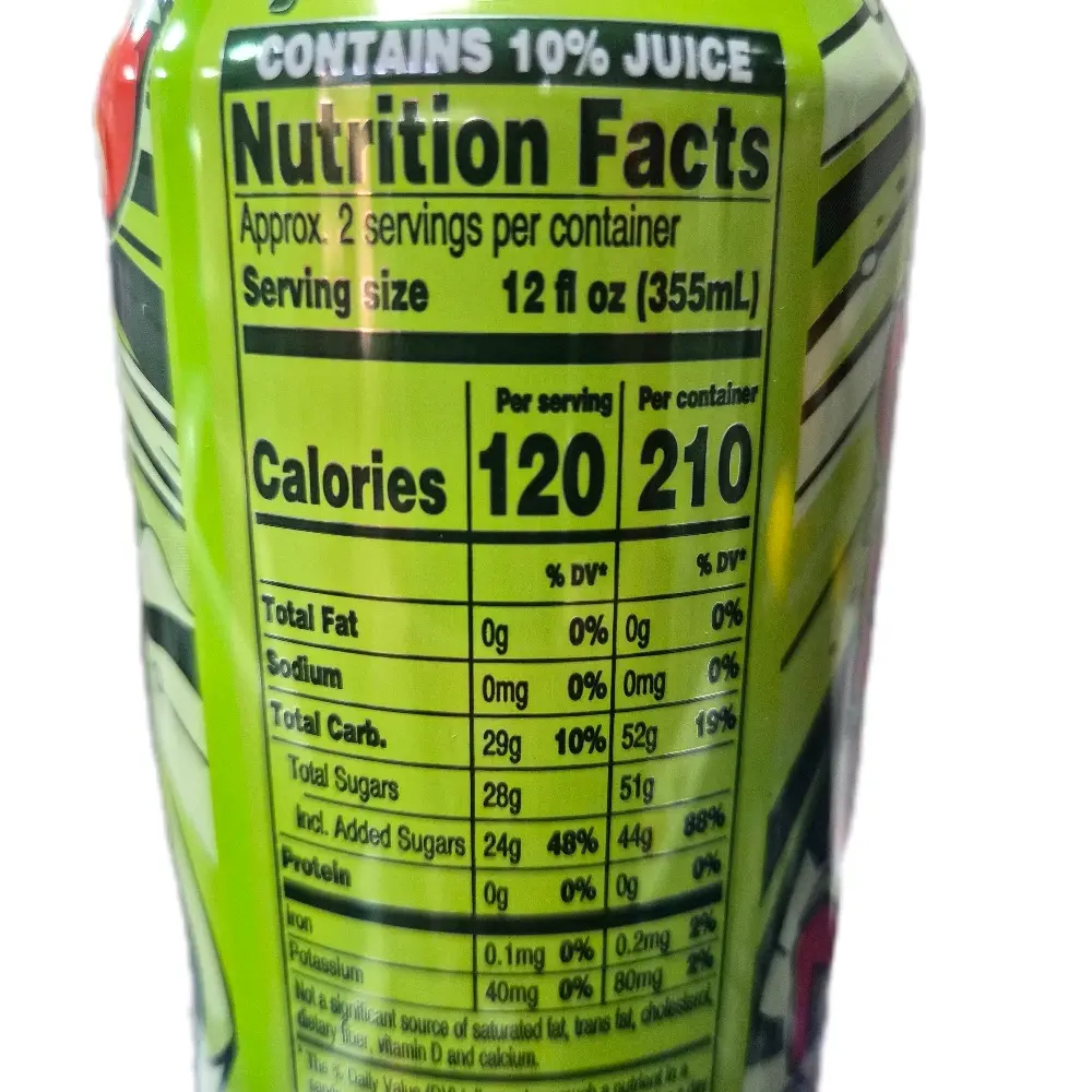 Arizona Apple Lime Ricky Sparkling Beverage 22 FL OZ Fruit Juice