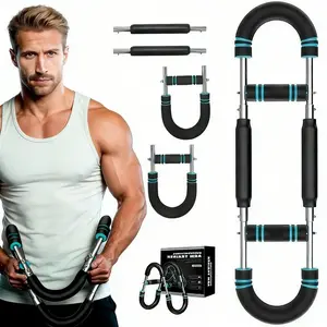Detachable 2-Spring Twister Arm Trainer Black Edition, Portable Chest Clip Trainer with Elastic Spring, Upper Body Muscle Builder, 2026 New Pro 60-100lb Adjustable Power Twister Bar