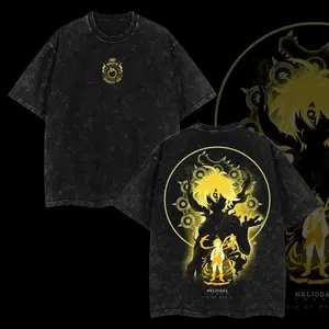 Meliodas Vintage Unisex Oversize Anime Manga Acid Washed Cotton T-shirt, graphic tee,anime lover ,subtle anime merch, outfits men,boys merch