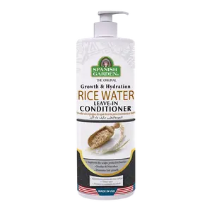 Rice Water Leave-In Conditioner Spray – Hair Growth & Frizz Control with Biotin, Keratin & Rosemary | Lightweight Detangler for Dry, Curly & Damaged Hair