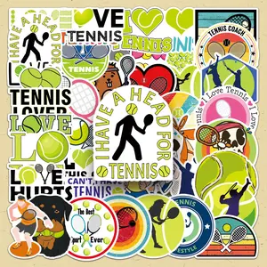 Tennis Themed Sticker, 100pcs/set Sports Themed Sticker, DIY Decorative Sticker for Scrapbooking & Journal Making, Graphic Decal