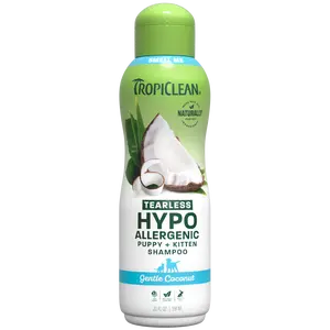 TropiClean Gentle Puppy Shampoo, Dog Shampoo for Allergies & Sensitive Skin, Made in USA, Gentle Coconut Scent, Safe for Cats & Kittens, 20oz