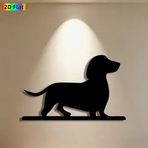 1pc Dachshund Metal Wall Art,Dachshund Statue Mural, Ideal Gift for New Year, Easter, Dog Lovers Enthusiasts, Rust-Resistant Metal Wall Decor Wall Sculptures, Perfect for Garden Fence & Living Room Wall, Stylish Outdoor & Indoor Decor