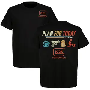 Glock Plan For Today 2 Sided T-shirt Coffee, Guns, Beer & Bed, Glock Tactical Tee, For Gun Lovers, Full Size, Full Color