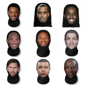 Pranks Printed Funny Headgear Elastic Mesh Full Face Mask Cosplay Costume Headwear Hip Hop Fashion Hood Hat,Star,Face Mask,Balaclavas